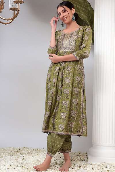 Ready Made Salwar Suits In Silk