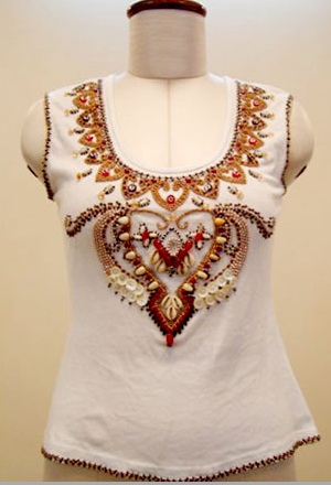 Traditional Embroidery T-Shirt for Women