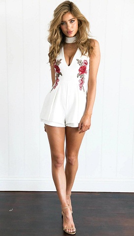 Embroidery Romper: