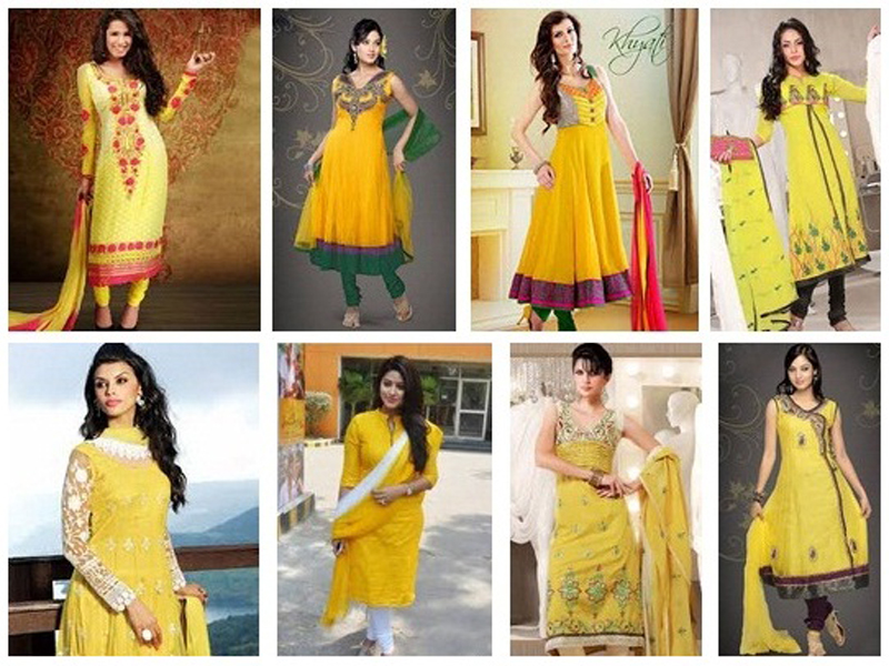 Yellow Salwar kameez Designs