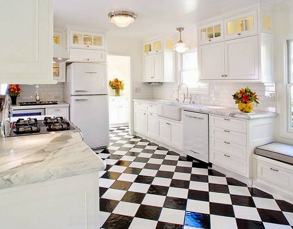 15 Modern Kitchen Floor Tiles Designs, Vintage Tile Flooring Kitchen