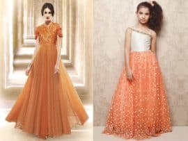 9 Beautiful and Attractive Orange Frocks for Women