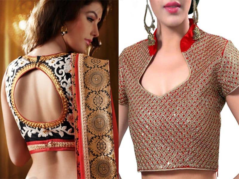 9 Best Looking Broad Neck Blouse Designs At Back & Front