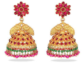 9 Latest Temple Jewellery Jhumka Designs for Traditional Look