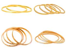 9 New Models of Thin Gold Bangles for Daily Use