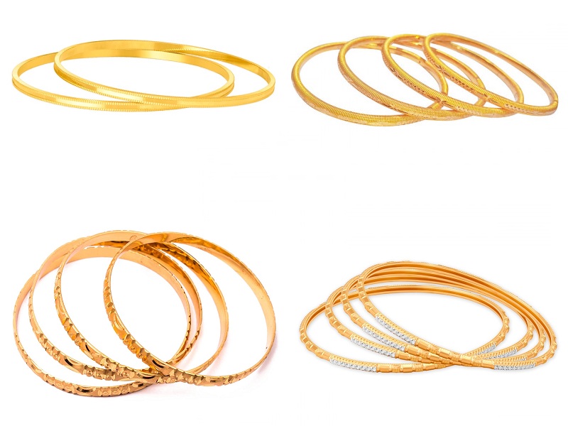 9 New Models Of Thin Gold Bangles For Daily Use