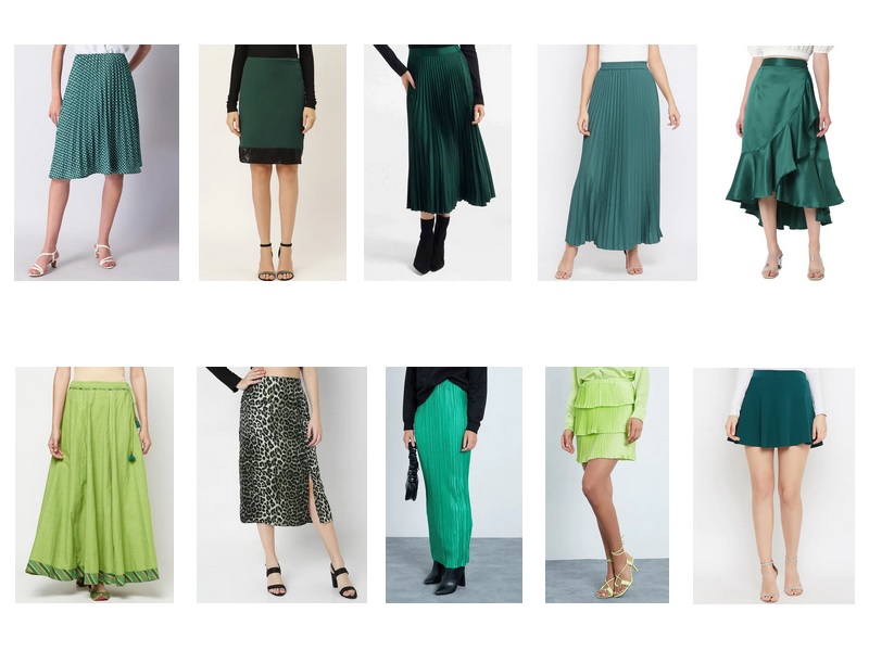 9 Stylish Collection Of Green Skirts For Ladies In Trend