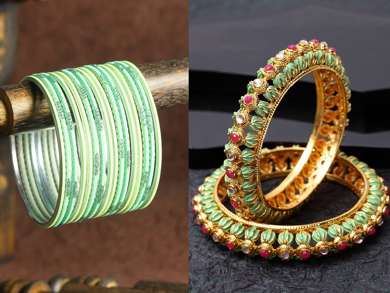 9 Stylish Designs Of Green Bangles For Any Special Occasion