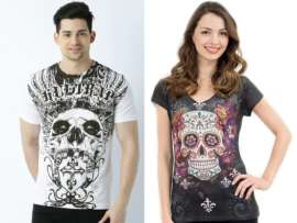 9 Stylish Models of Skull T-Shirts for Men and Women