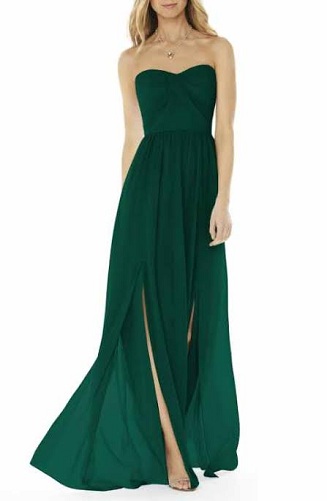 A-Line Green Dress