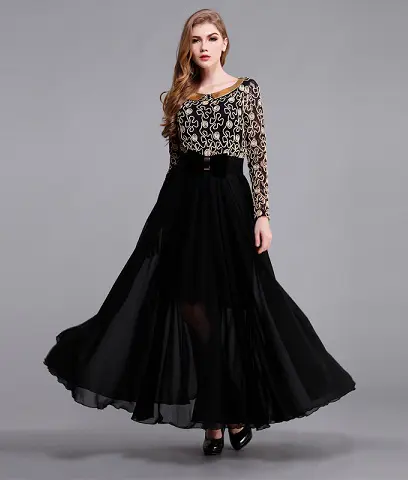 Women Fit and Flare Black Dress Price in India Full Specifications   Offers  DTashioncom