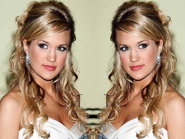 hairstyle for round face wedding