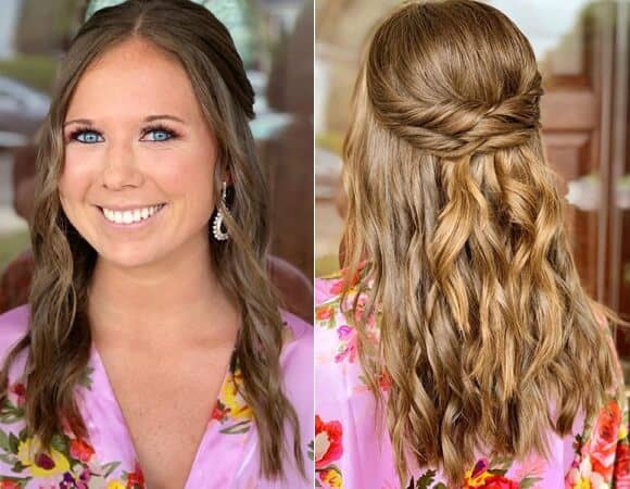 wedding hair for round face
