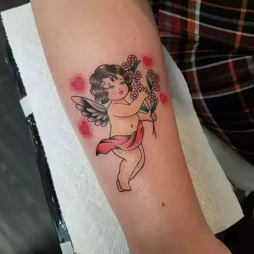 29 Stupefying Cupid Tattoo Ideas To Show Your Love