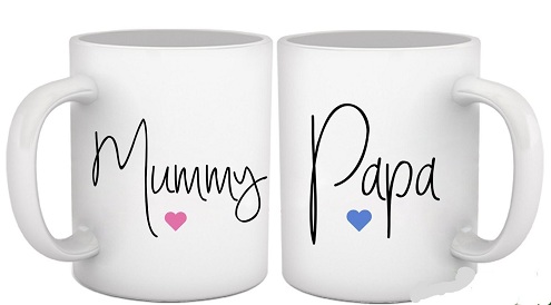 Coffee mug pair for mummy & dady