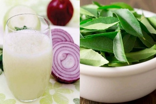 Curry Leaves and Onion Juice