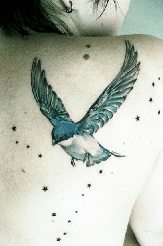 Cute Sparrow Tattoo for Woman