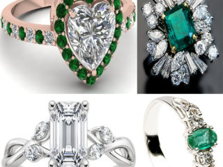 9 Dazzling Emerald Stone Cut Engagement Rings