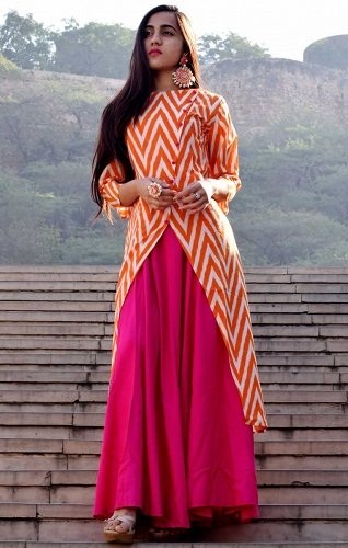 Buy Peach Dresses & Gowns for Women by BOLLYLOUNGE Online | Ajio.com