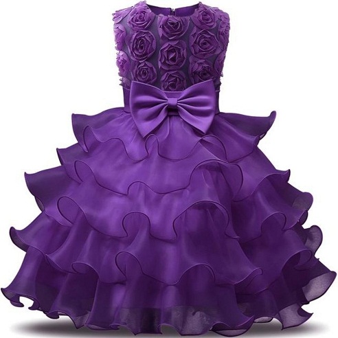 Elegant Mauve Party Dress for Kids
