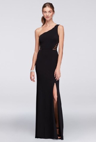 Stile Benetton One Shoulder Dress black elegant Fashion Dresses One Shoulder Dresses 