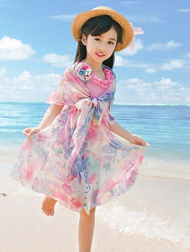 Floral Beach Dress for Girls