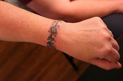 Flower Band Tattoo Designs for Girls