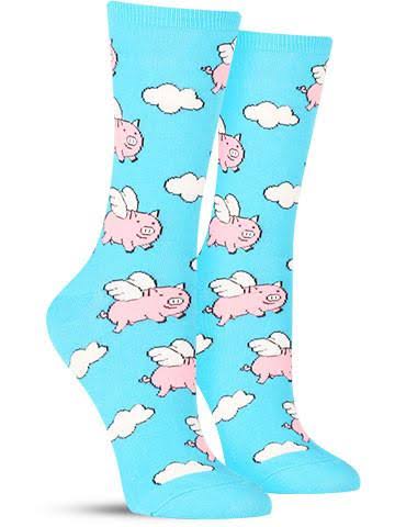 Flying Pig Funny Socks