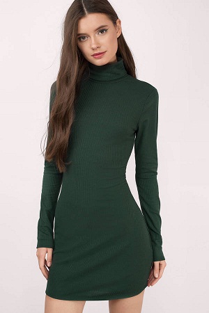 Frock With Turtleneck Collar