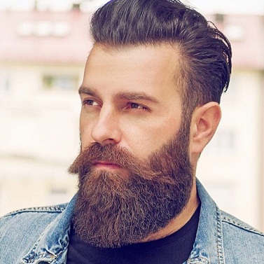Full Beard for Round or Square Face