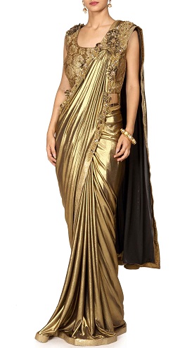 Gold Ready to Wear Saree