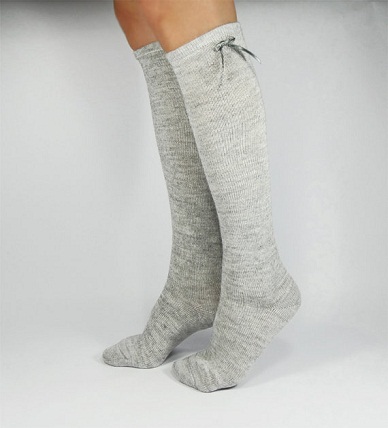 Grey Leg Warmer Socks