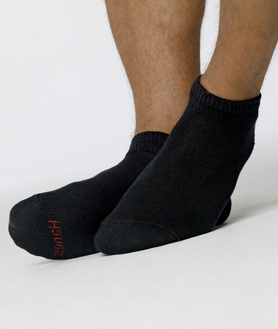 Low Cut Hanes Black Socks for Men