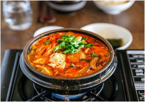 Korean Spicy Soft Tofu Seafood