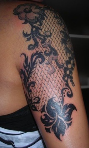Lace Design Tattoos for Girls
