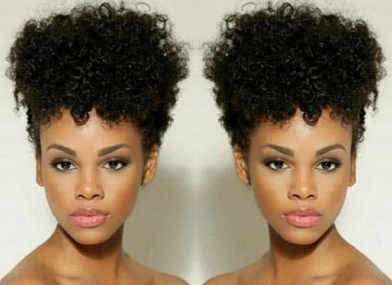 Messy Afro Curled Bob Hairstyle