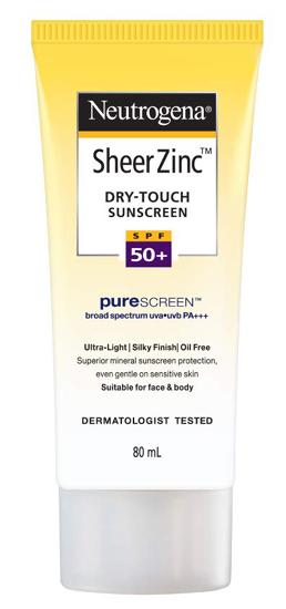 Neutrogena Sheer Zinc Dry Touch Sunscreen Spf50
