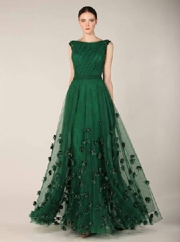 Olive Green Wedding Gown