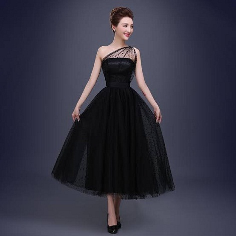 Buy - Black Sequin Embellished Short Dress On Pooja Peshoria-thanhphatduhoc.com.vn