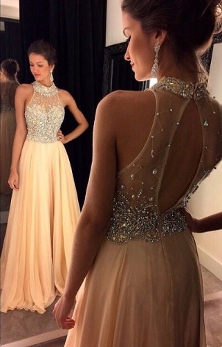 Open Back Prom Dress