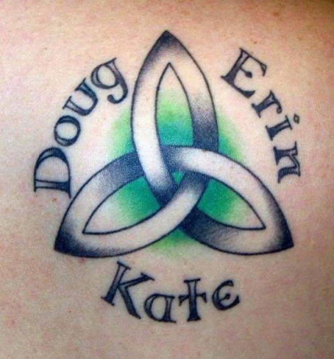 Personalized Tattoo with Trinity Knot