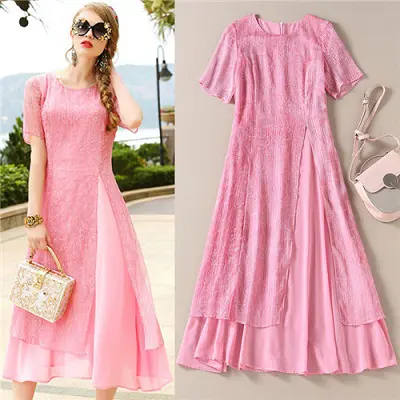 Buy Pink color lucknowi style Gown for stylish look  Joshindia