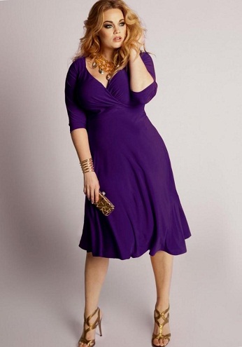 Plus Size Purple Evening Dress