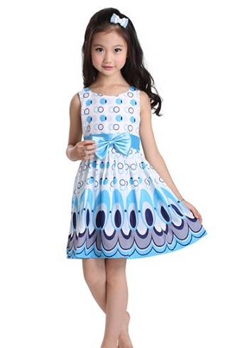 Printed Dress with Bow