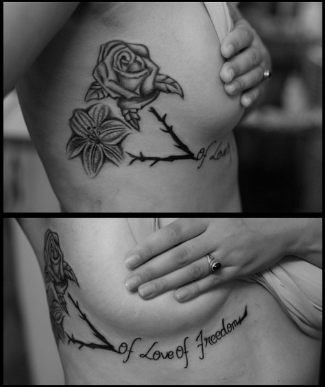 rose and lily tattoo