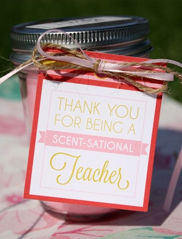 Scented Candle Gift For The Teacher