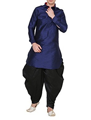 Silk Blend Pathani Kurta Pajama