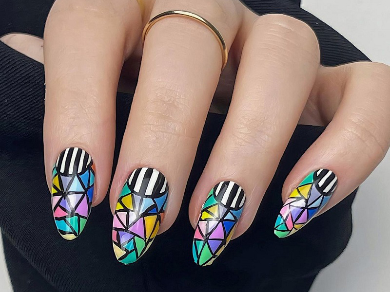 Stained Glass Nail Art Designs