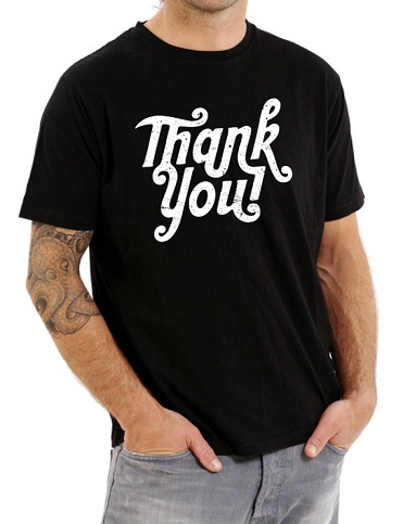 Thank You Printed T-Shirt Gift