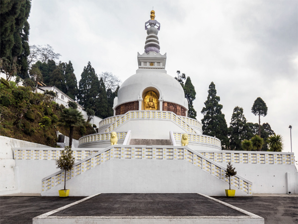 The Japanese Peace Pagoda is a beautiful place in Darjeeling